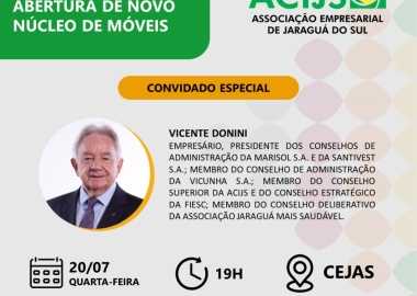 ACIJS planeja novo Núcleo Empresarial no segmento de móveis em Jaraguá do Sul