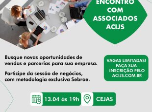 ACIJS promove sessão de negócios gratuita com empresas associadas