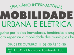 Mobilidade urbana e elétrica reúne especialistas em seminário internacional em Jaraguá do Sul, no dia 4