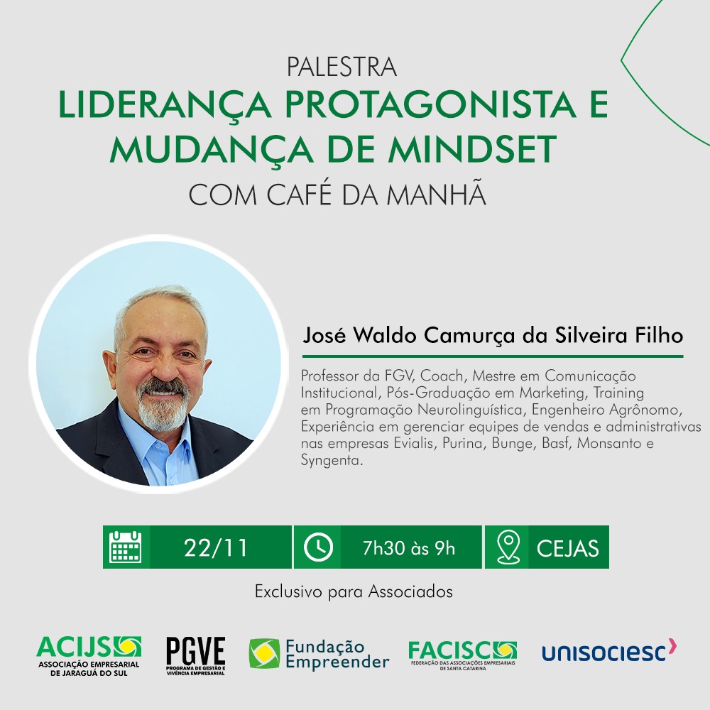 Palestra: Liderança Protagonista e Mudança de Mindset - ACIJS In Rede