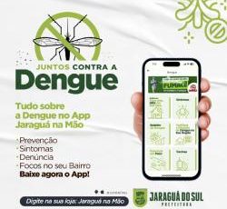 #JuntosContraaDengue – Ação traz informações sobre a dengue em Jaraguá do Sul
