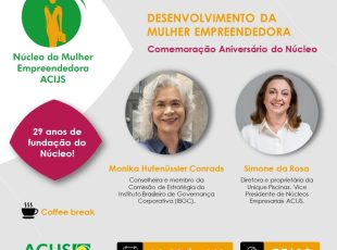 Evento especial do Núcleo de Mulheres Empreendedoras ACIJS celebra 29 anos de mobilização