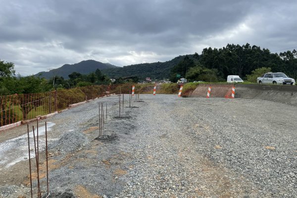 BR-280: Trecho estadualizado segue com obras no Viaduto da Mannes, em Guaramirim