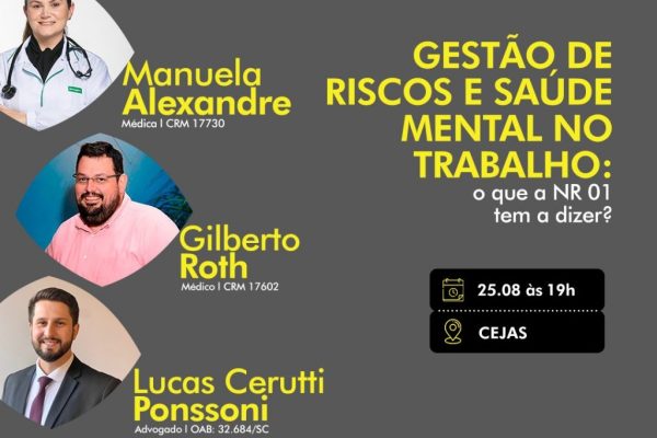 Encontro Empresarial da ACIJS debate gestão de riscos e saúde mental no trabalho