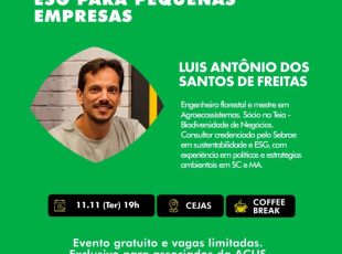 Jornada Empreendedora ACIJS/SEBRAE quer mostrar importância de ESG para as micro e pequenas empresas
