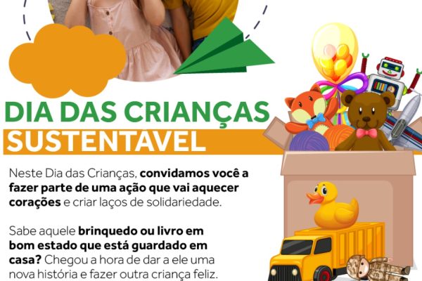 Campanha “Dia das Crianças Sustentável” promove troca de brinquedos e livros em Jaraguá do Sul