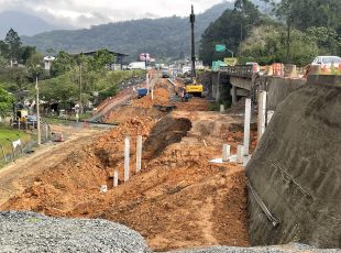 BR-280: duplicação no trecho estadualizado prossegue com obras em Guaramirim