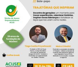 Núcleo de Jovens Empreendedores ACIJS realiza bate-papo “Trajetórias que Inspiram”